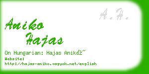 aniko hajas business card